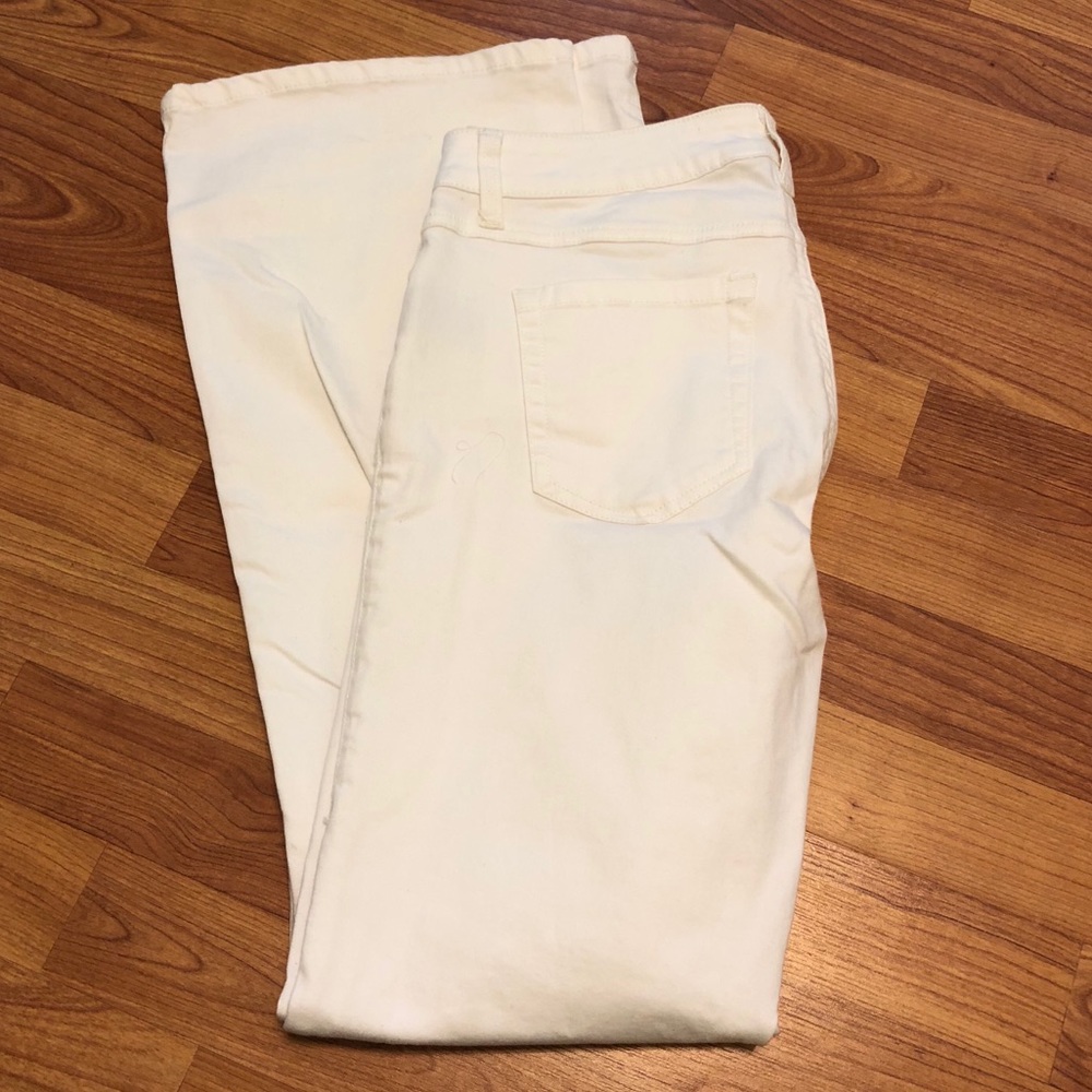 Vintage cabi white jeans wide leg low rise